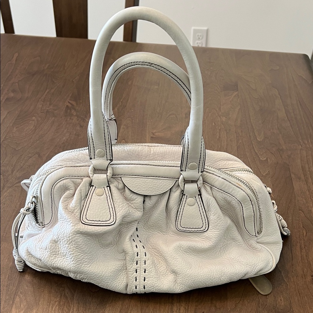 Cole Haan Elegant White Leather Handbag